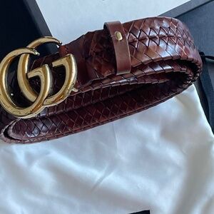 Gucci Brown Braided Belt